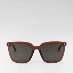 Women Braun Büffel Accessories | Eyewear>AMELIE SQUARE-FRAME ACETATE SUNGLASSES IN TRANSPARENT BROWN WITH GREY LENS