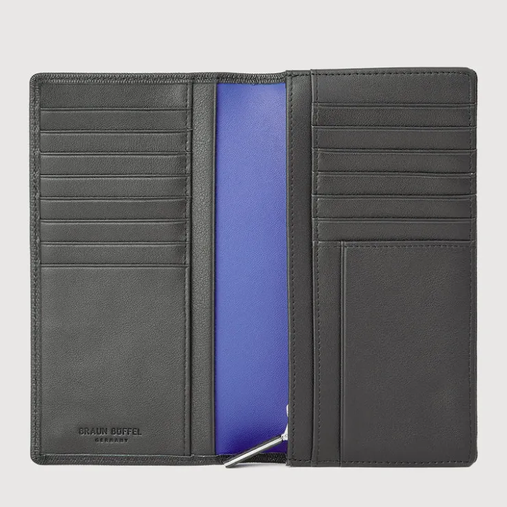 Braun Büffel Long Wallets>ANDILE BIFOLD LONG WALLET WITH ZIP COMPARTMENT (BOX GUSSET)