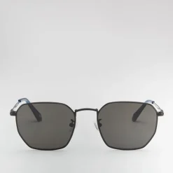 Women Braun Büffel Accessories | Eyewear>AVA SQUARE-FRAME METAL SUNGLASSES IN TRANSPARENT DARK BLUE WITH GREY LENS