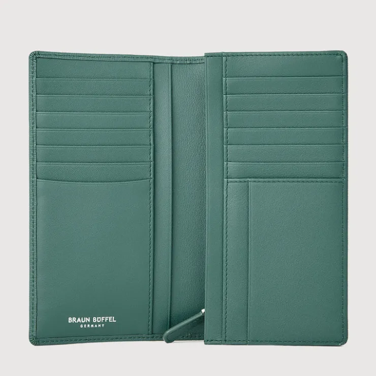 Braun Büffel Long Wallets>BERGEN BIFOLD LONG WALLET WITH ZIP COMPARTMENT (BOX GUSSET)
