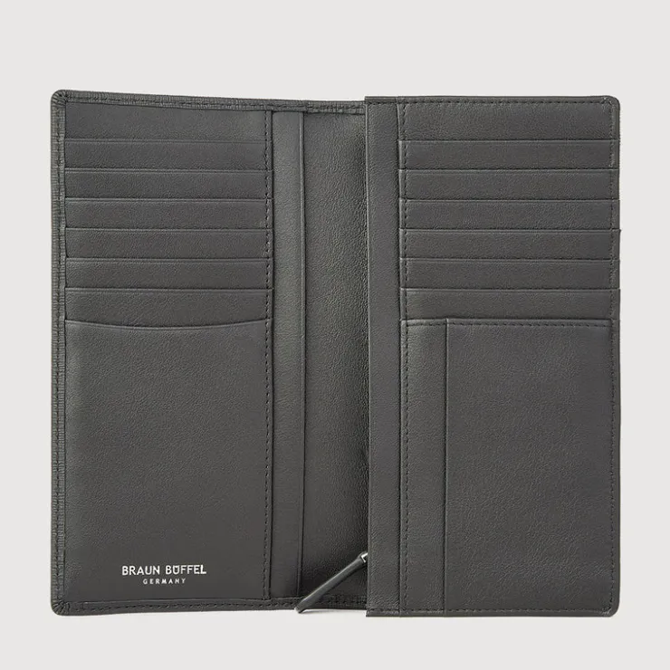 Braun Büffel Long Wallets>BERGEN BIFOLD LONG WALLET WITH ZIP COMPARTMENT (BOX GUSSET)