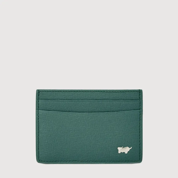 Braun Büffel Card Holders>BERGEN FLAT CARD HOLDER WITH COIN COMPARTMENT