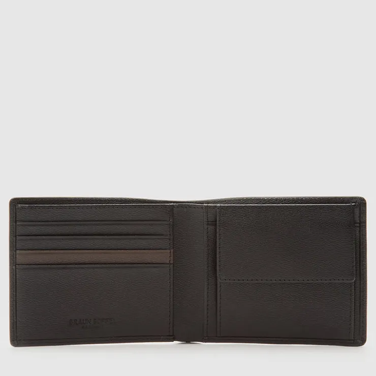 Braun Büffel Compact Wallets>BOSO WALLET WITH COIN COMPARTMENT