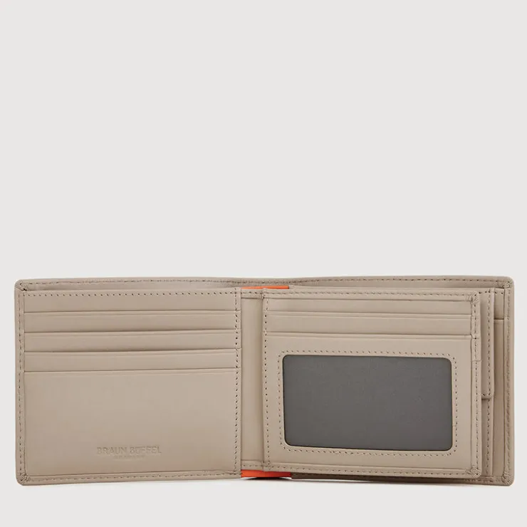 Braun Büffel Compact Wallets>BURLS CENTRE FLAP WALLET WITH COIN COMPARTMENT