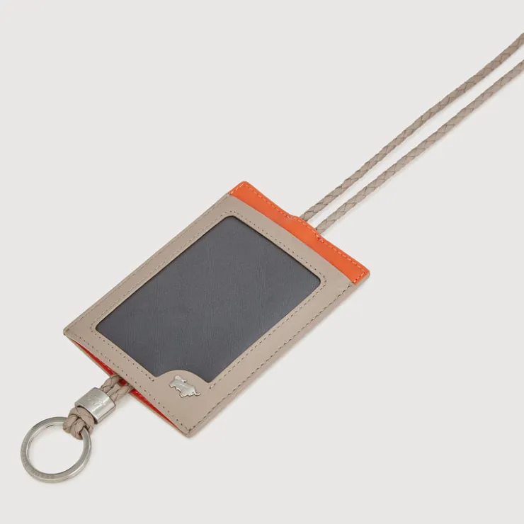Braun Büffel Lanyards>BURLS WEAVED LANYARD WITH PASSHOLDER & KEY RING
