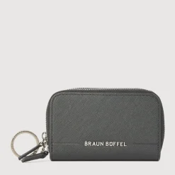 Braun Büffel Coin Holders>CRAIG COIN HOLDER WITH KEY RING