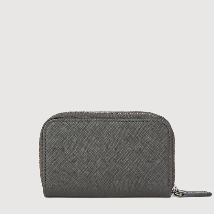 Braun Büffel Coin Holders>CRAIG COIN HOLDER WITH KEY RING