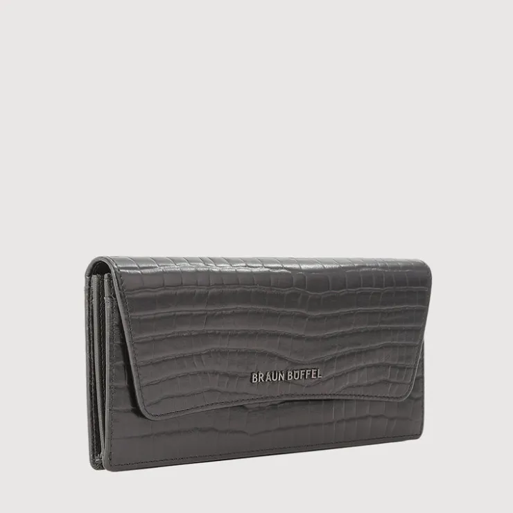 Women Braun Büffel Long Wallets | Wallets & Small Leather Goods>EWIG BIFOLD LONG WALLET WITH ZIP COMPARTMENT (BOX GUSSET)