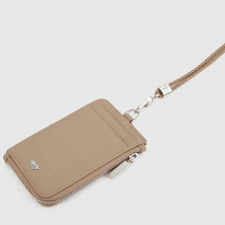 Women Braun Büffel Lanyards | Wallets & Small Leather Goods>EYANA WEAVED LANYARD WITH PASSHOLDER