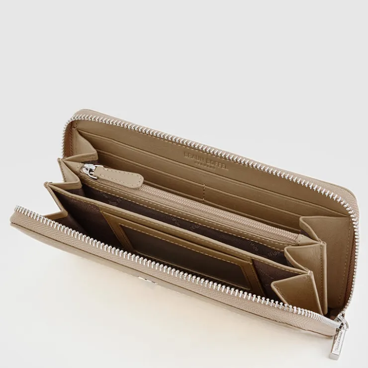 Women Braun Büffel Long Wallets | Wallets & Small Leather Goods>EYANA ZIP LONG WALLET (3 GUSSET)