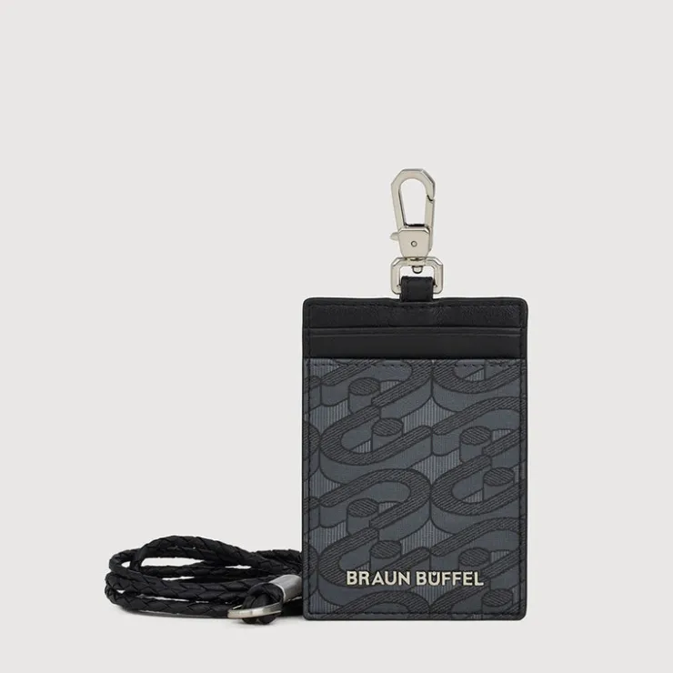 Braun Büffel Wallets & Small Leather Goods | Lanyards>FELIX WEAVED LANYARD WITH PASSHOLDER
