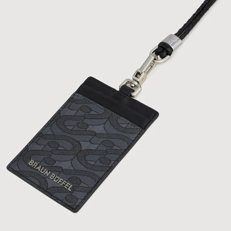 Braun Büffel Wallets & Small Leather Goods | Lanyards>FELIX WEAVED LANYARD WITH PASSHOLDER