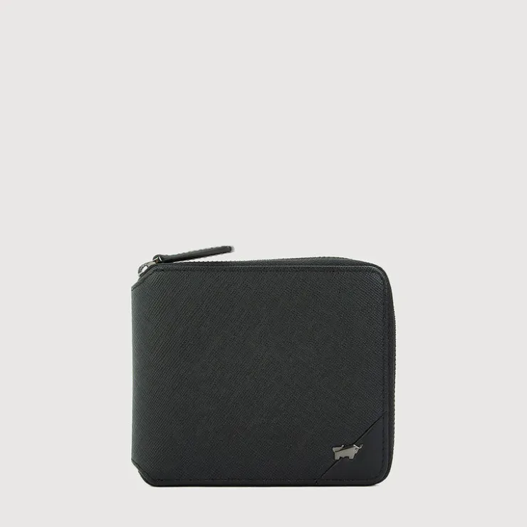 Braun Büffel Compact Wallets | Wallets & Small Leather Goods>GALLION ZIP CENTRE FLAP CARD WALLET