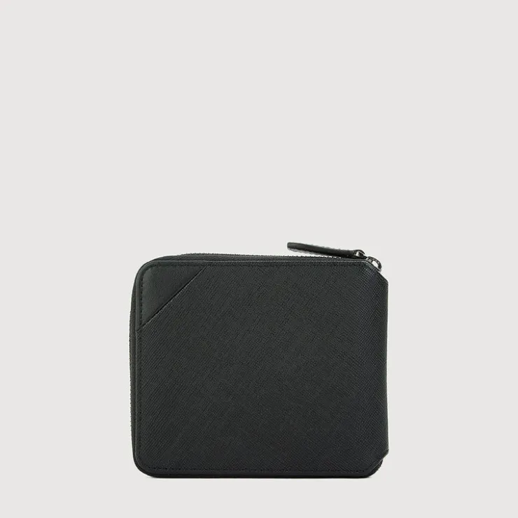 Braun Büffel Compact Wallets | Wallets & Small Leather Goods>GALLION ZIP CENTRE FLAP CARD WALLET
