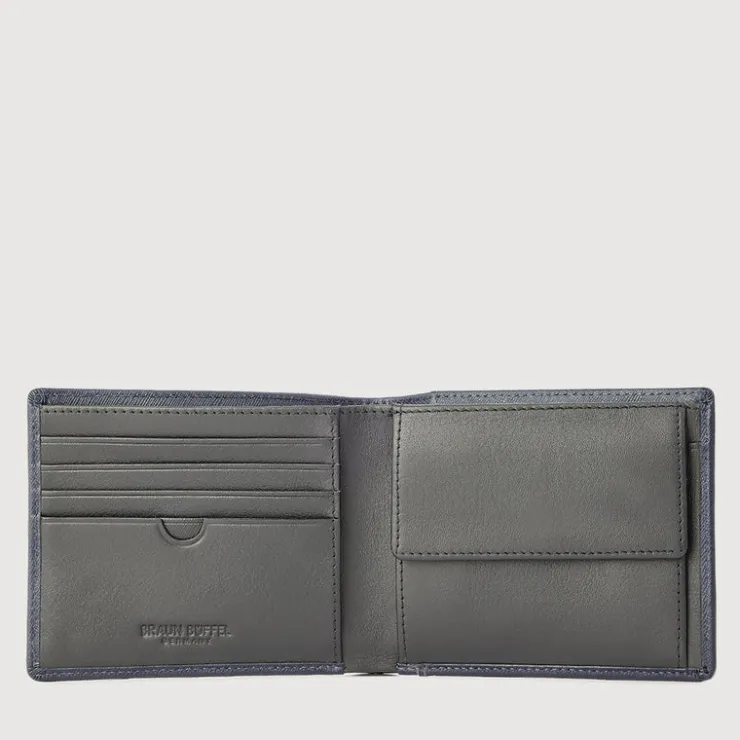 Braun Büffel Compact Wallets>IKON WALLET WITH COIN COMPARTMENT