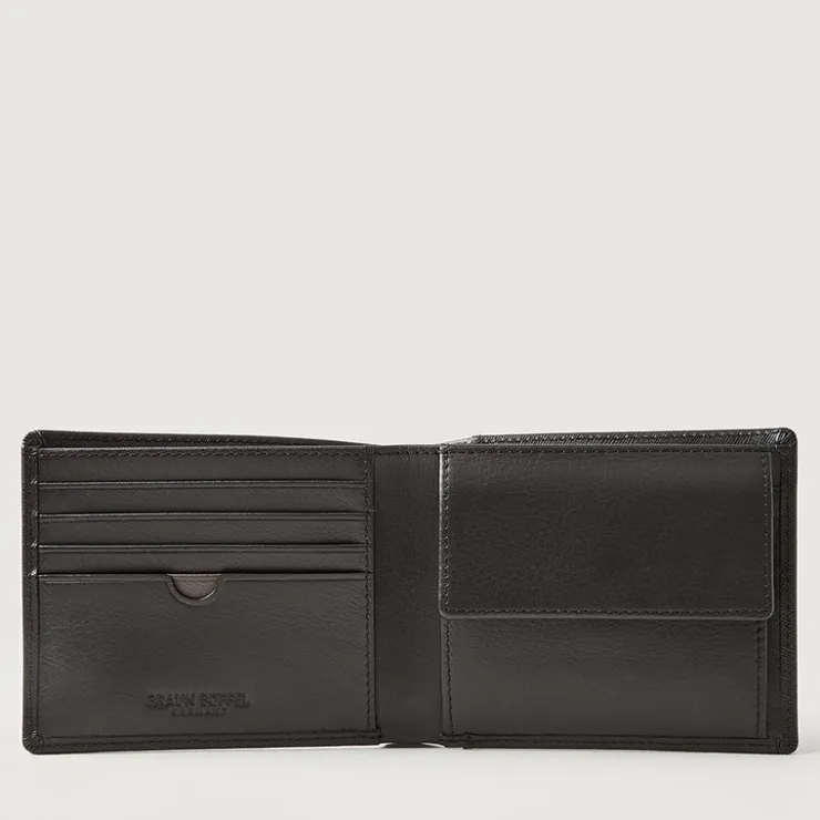 Braun Büffel Compact Wallets>IKON WALLET WITH COIN COMPARTMENT