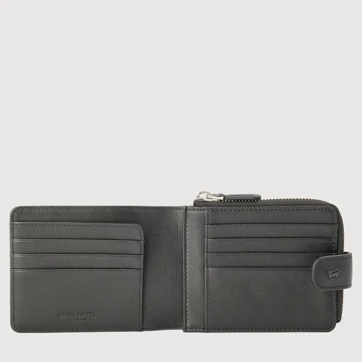 Braun Büffel Compact Wallets>JACOB WALLET WITH EXTERNAL COIN COMPARTMENT