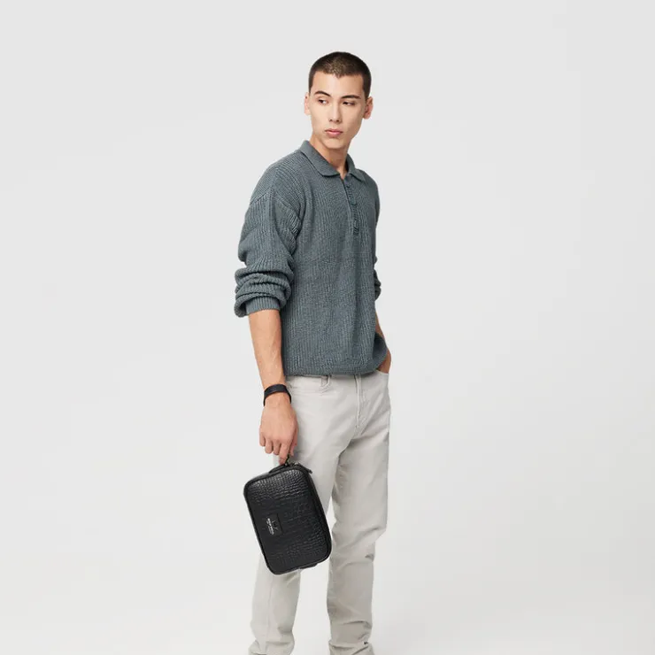 Braun Büffel Clutch Bags>MASTERMIND MEDIUM CLUTCH