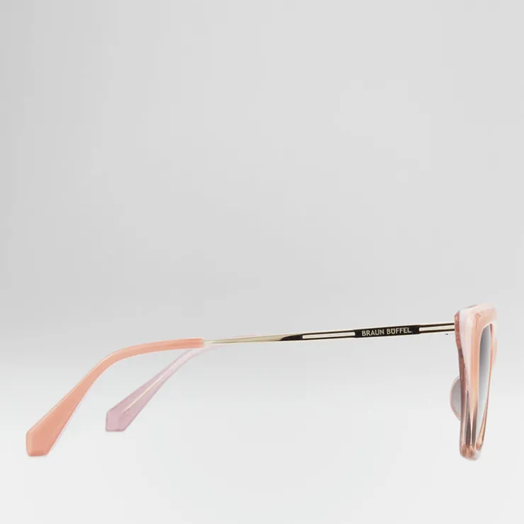 Women Braun Büffel Accessories | Eyewear>MELIA CAT-EYE FRAME ACETATE SUNGLASSES IN GRADIENT BROWN PINK WITH GREY LENS