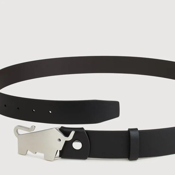 Braun Büffel Belt | Accessories>NAPPA LEATHER BELT WITH NICKEL IN SATIN FINISH IN STAINLESS STEEL PLATE BUCKLE