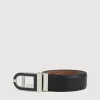 Braun Büffel Belt | Accessories>PEBBLE LEATHER BELT WITH NICKEL IN SATIN FINISH IN STAINLESS STEEL AUTO BUCKLE