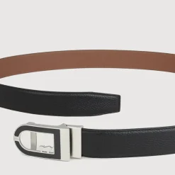 Braun Büffel Belt | Accessories>PEBBLE LEATHER BELT WITH NICKEL IN SATIN FINISH IN STAINLESS STEEL AUTO BUCKLE