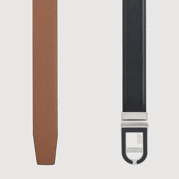 Braun Büffel Belt | Accessories>PEBBLE LEATHER BELT WITH NICKEL IN SATIN FINISH IN STAINLESS STEEL AUTO BUCKLE