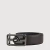 Braun Büffel Belt | Accessories>PRINTED LEATHER BELT WITH GUN IN SATIN FINISH ALLOY AUTO BUCKLE