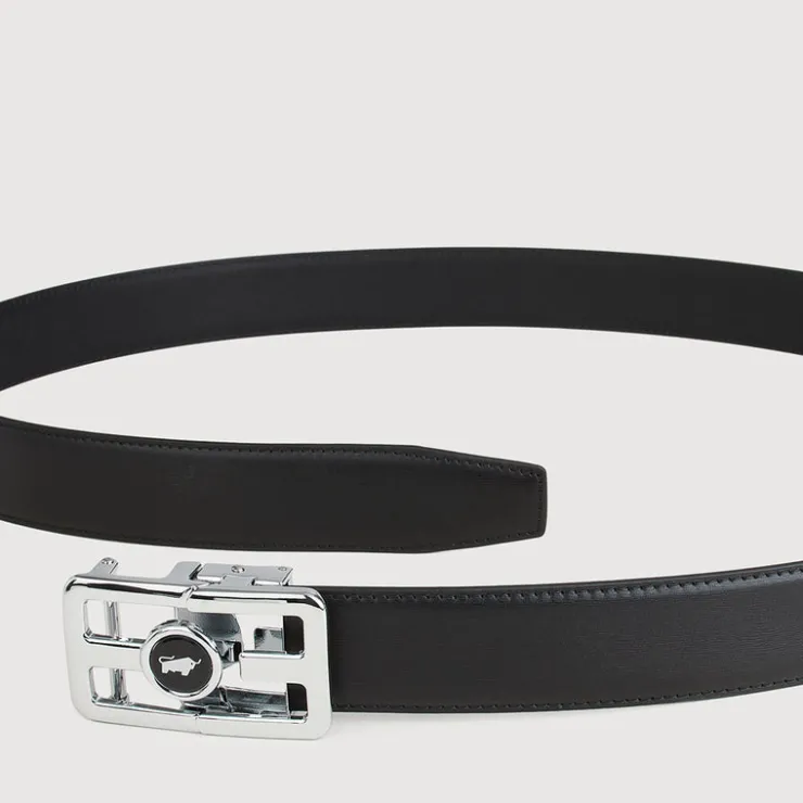 Braun Büffel Belt | Accessories>PRINTED LEATHER BELT WITH NICKEL IN SATIN FINISH WITH ALLOY AUTO BUCKLE