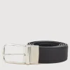 Braun Büffel Belt | Accessories>REVERSIBLE SAFFIANO LEATHER BELT WITH NICKEL IN SATIN FINISH STAINLESS STEEL NEEDLE BUCKLE