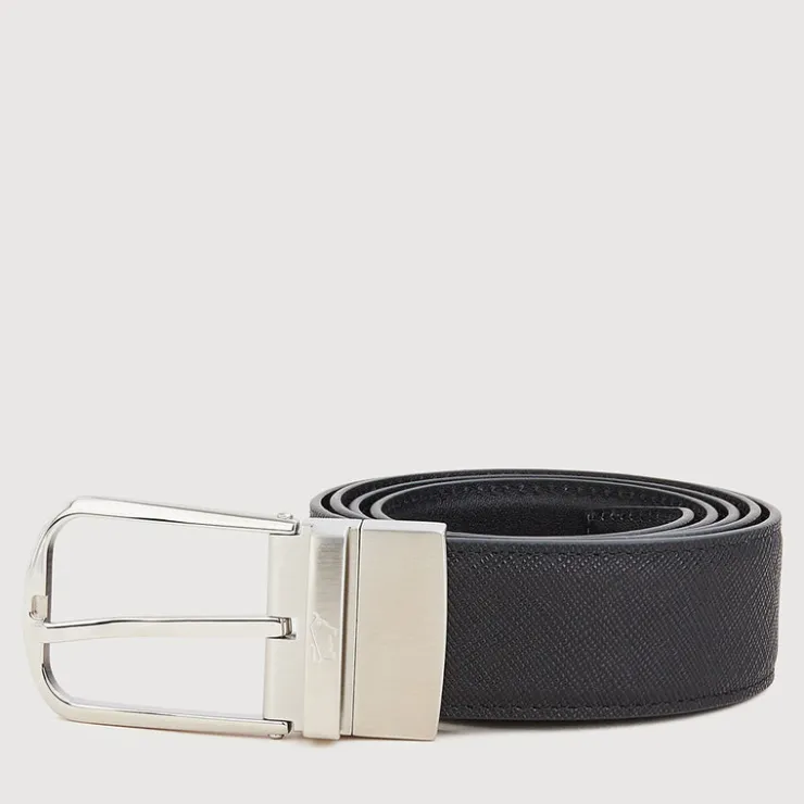 Braun Büffel Belt | Accessories>REVERSIBLE SAFFIANO LEATHER BELT WITH NICKEL IN SATIN FINISH STAINLESS STEEL NEEDLE BUCKLE
