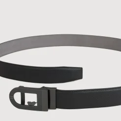 Braun Büffel Belt | Accessories>SAFFIANO LEATHER BELT WITH GUN IN SATIN FINISH IN STAINLESS STEEL AUTO BUCKLE