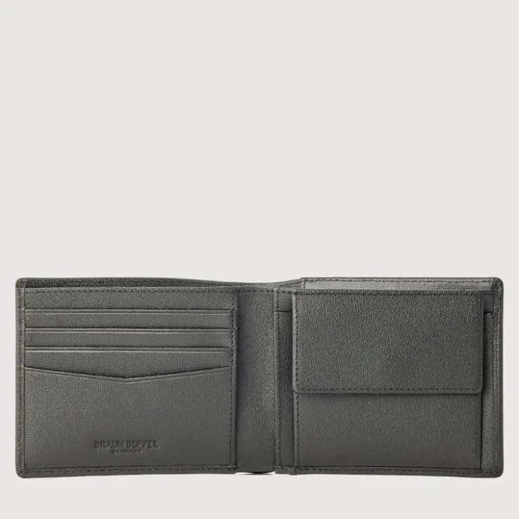 Braun Büffel Compact Wallets>SEISMIC WALLET WITH COIN COMPARTMENT