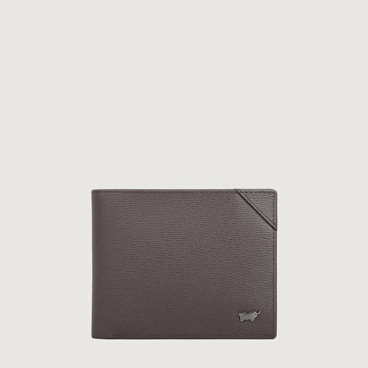 Braun Büffel Compact Wallets | Wallets & Small Leather Goods>SLATE CENTRE FLAP WALLET WITH COIN COMPARTMENT