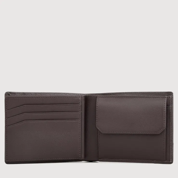 Braun Büffel Compact Wallets | Wallets & Small Leather Goods>SLATE CENTRE FLAP WALLET WITH COIN COMPARTMENT
