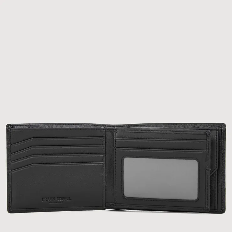 Braun Büffel Compact Wallets | Wallets & Small Leather Goods>SLATE CENTRE FLAP WALLET WITH COIN COMPARTMENT