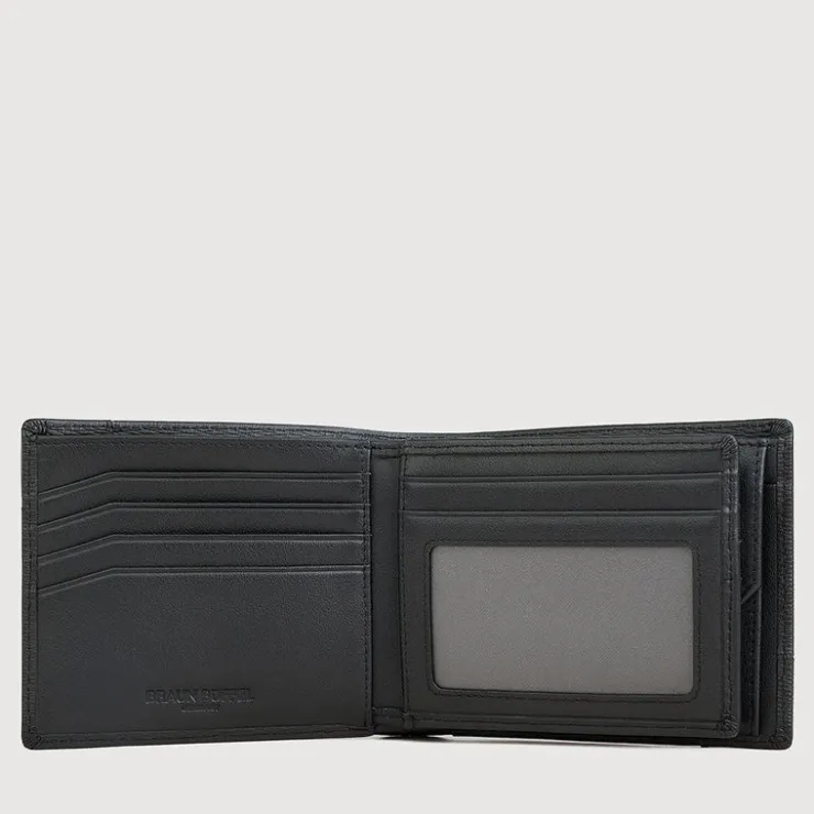 Braun Büffel Compact Wallets | Wallets & Small Leather Goods>SLATE CENTRE FLAP WALLET WITH COIN COMPARTMENT