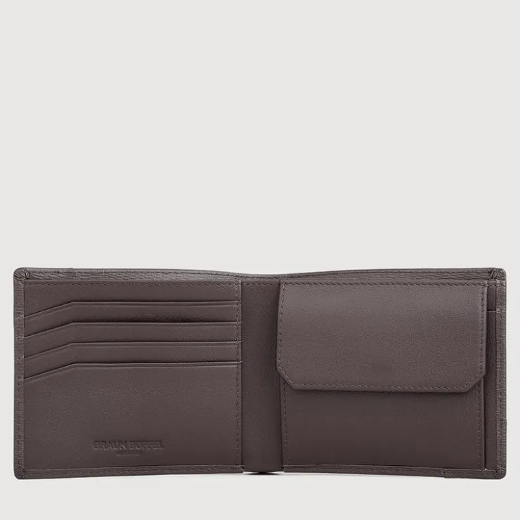 Braun Büffel Compact Wallets | Wallets & Small Leather Goods>SLATE WALLET WITH COIN COMPARTMENT