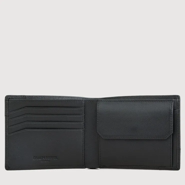 Braun Büffel Compact Wallets | Wallets & Small Leather Goods>SLATE WALLET WITH COIN COMPARTMENT