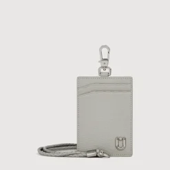 Braun Büffel Lanyards | Wallets & Small Leather Goods>SLATE WEAVED LANYARD WITH PASSHOLDER