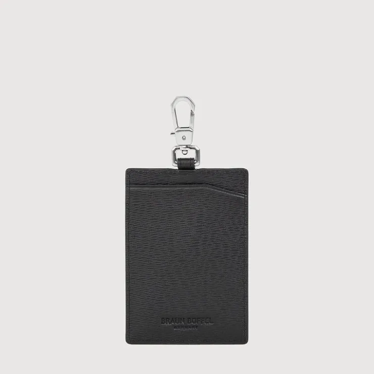 Braun Büffel Lanyards | Wallets & Small Leather Goods>SLATE WEAVED LANYARD WITH PASSHOLDER