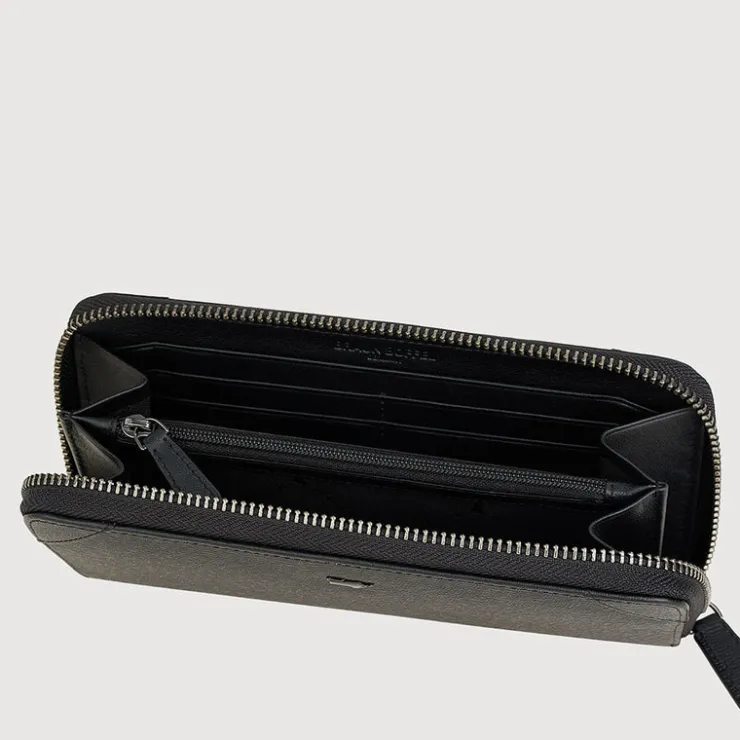 Braun Büffel Long Wallets | Wallets & Small Leather Goods>SLATE ZIP LONG WALLET (2 GUSSET)