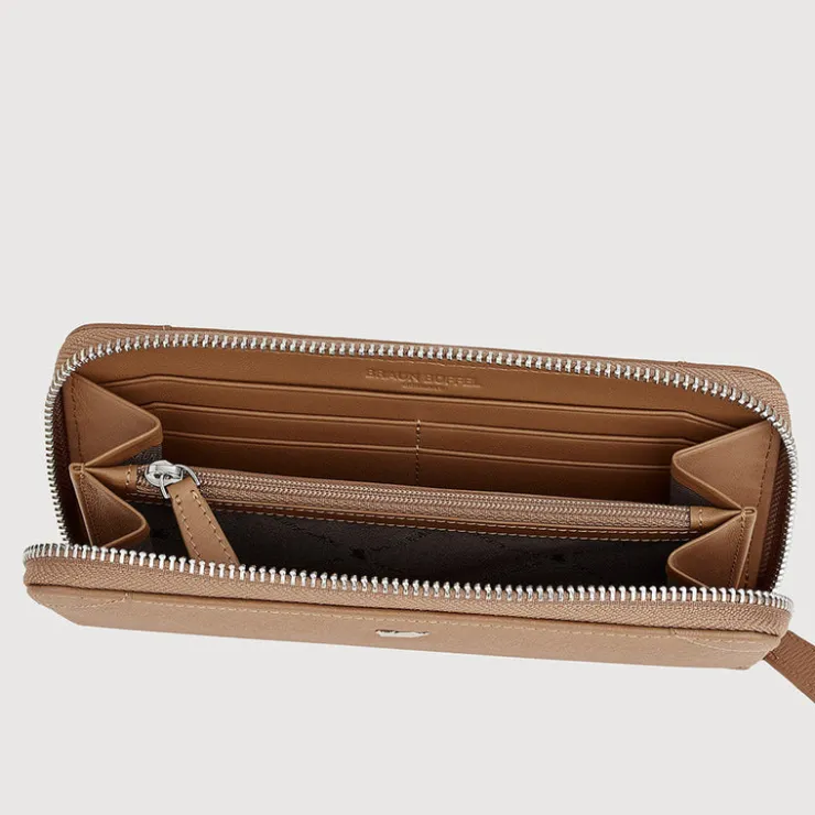Braun Büffel Long Wallets | Wallets & Small Leather Goods>SLATE ZIP LONG WALLET (2 GUSSET)