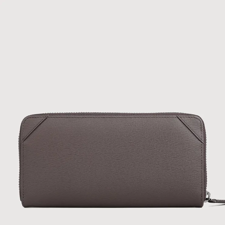 Braun Büffel Long Wallets | Wallets & Small Leather Goods>SLATE ZIP LONG WALLET (2 GUSSET)