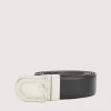 Braun Büffel Belt | Wallets & Small Leather Goods>SMOOTH LEATHER BELT WITH NICKEL IN SATIN FINISH ALLOY NEEDLE BUCKLE