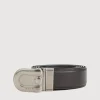 Braun Büffel Belt | Wallets & Small Leather Goods>SMOOTH LEATHER BELT WITH GUN IN SATIN FINISH ALLOY NEEDLE BUCKLE