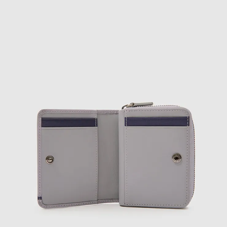 Braun Büffel Card Holders>VIKTOR CARD HOLDER WITH EXTERNAL COIN COMPARTMENT