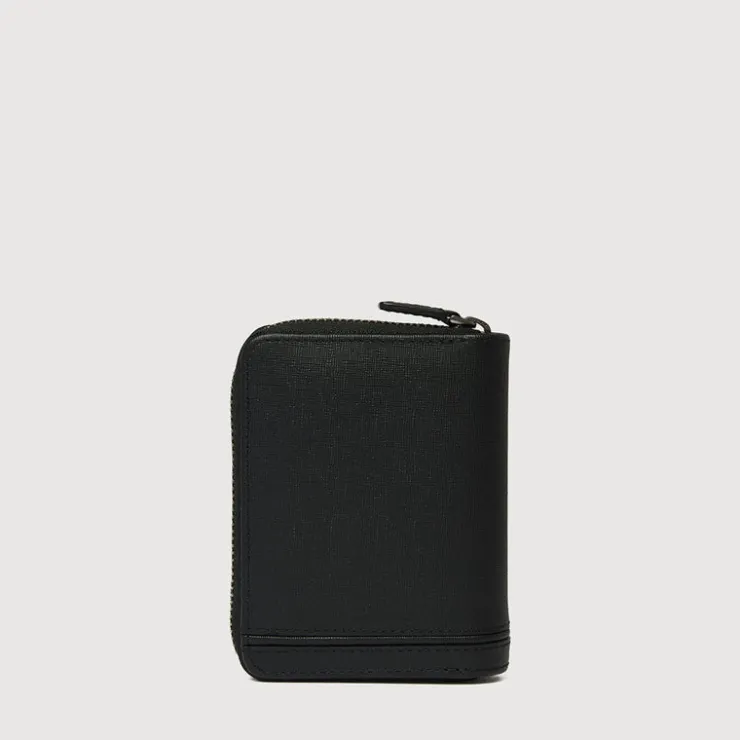 Braun Büffel Card Holders>VIKTOR CARD HOLDER WITH EXTERNAL COIN COMPARTMENT