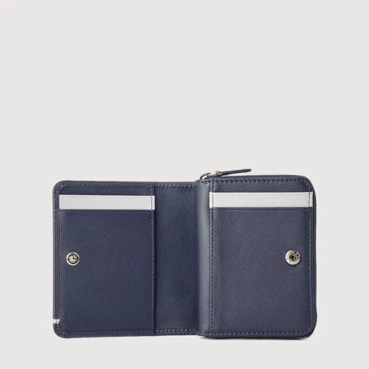 Braun Büffel Card Holders>VIKTOR CARD HOLDER WITH EXTERNAL COIN COMPARTMENT