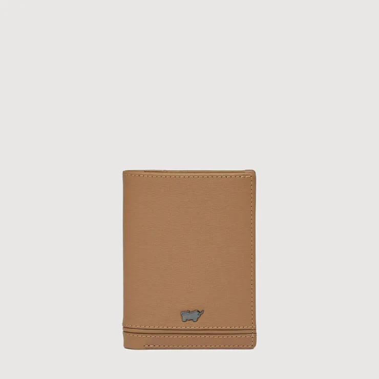 Braun Büffel Card Holders>VIKTOR CARD HOLDER WITH NOTES COMPARTMENT (BOX GUSSET)